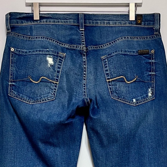 7FAM 7 For All Mankind Mens Standard Button Fly Jeans Straight Leg 34x31 Classic - Picture 4 of 16